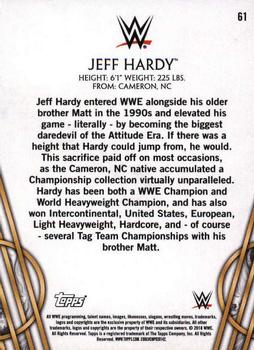 2018 Topps Legends of WWE - Bronze #61 Jeff Hardy Back