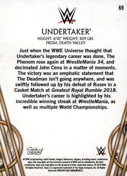 2018 Topps Legends of WWE - Bronze #69 Undertaker Back