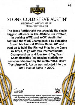 2018 Topps Legends of WWE - Silver #49 Stone Cold Steve Austin Back