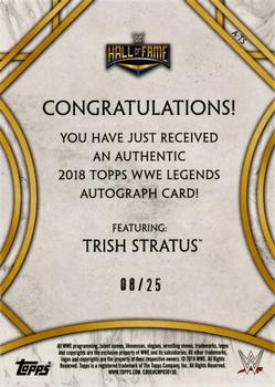 2018 Topps Legends of WWE - Autographs Blue #A-TS Trish Stratus Back