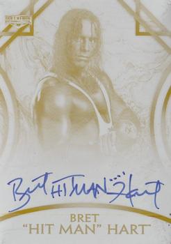2018 Topps Legends of WWE - Autographs Printing Plates Yellow #A-BH Bret 