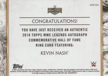 2018 Topps Legends of WWE - Autograph Commemorative Hall of Fame Ring #HOF-KN Kevin Nash Back