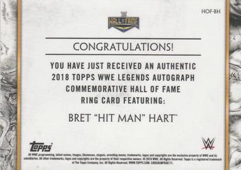 2018 Topps Legends of WWE - Autograph Commemorative Hall of Fame Ring Silver #HOF-BH Bret 