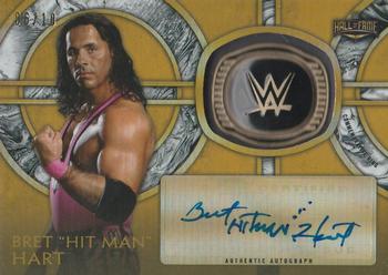 2018 Topps Legends of WWE - Autograph Commemorative Hall of Fame Ring Gold #HOF-BH Bret 