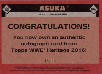 2016 Topps WWE NXT - Autographs Gold #NNO Asuka Back