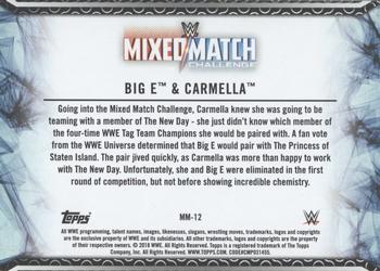 2018 Topps WWE Women's Division - Mixed Match Challenge Silver #MM-12 Big E / Carmella Back