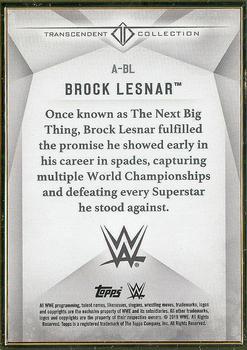 2019 Topps Transcendent Collection WWE #A-BL Brock Lesnar Back