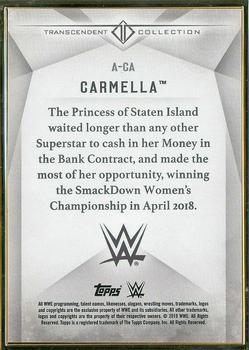 2019 Topps Transcendent Collection WWE #A-CA Carmella Back