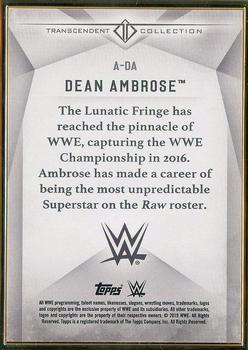 2019 Topps Transcendent Collection WWE #A-DA Dean Ambrose Back