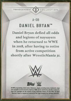 2019 Topps Transcendent Collection WWE #A-DB Daniel Bryan Back