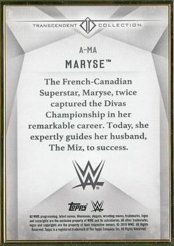 2019 Topps Transcendent Collection WWE #A-MA Maryse Back