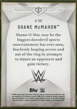 2019 Topps Transcendent Collection WWE #A-SH Shane McMahon Back