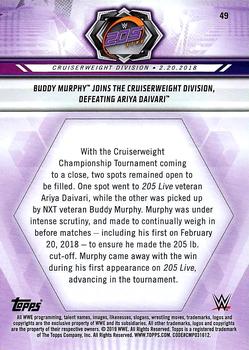 2019 Topps WWE Road to Wrestlemania - Blue #49 Buddy Murphy Joins the Cruiserweight Division, Defeating Ariya Daivari Back