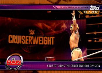 2019 Topps WWE Road to Wrestlemania - Bronze #41 Kalisto Joins the Cruiserweight Division Front