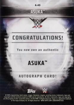 2019 Topps WWE Road to Wrestlemania - Autographs #A-AS Asuka Back