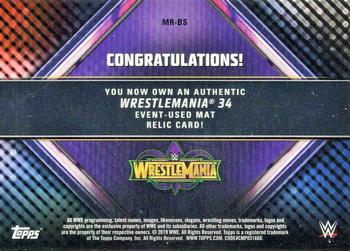 2019 Topps WWE Road to Wrestlemania - Mat Relics #MR-BS Braun Strowman Back