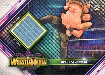 2019 Topps WWE Road to Wrestlemania - Mat Relics #MR-BS Braun Strowman Front