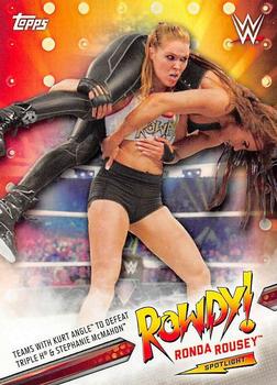 2019 Topps WWE Road to Wrestlemania - Rowdy Ronda Rousey Spotlight (Part 1) #7 Ronda Rousey Front