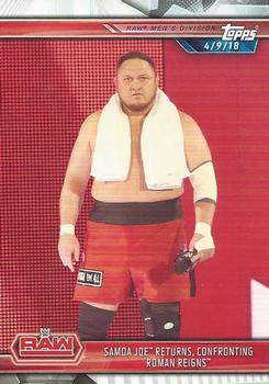 2019 Topps WWE Road to Wrestlemania - Update #U-4 Samoa Joe / Roman Reigns Front