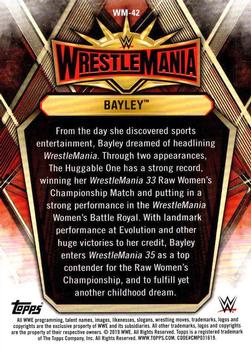 2019 Topps WWE Road to Wrestlemania - Wrestlemania 35 Roster #WM-42 Bayley Back