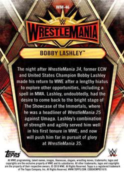 2019 Topps WWE Road to Wrestlemania - Wrestlemania 35 Roster #WM-46 Bobby Lashley Back