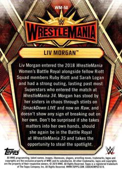 2019 Topps WWE Road to Wrestlemania - Wrestlemania 35 Roster #WM-50 Liv Morgan Back
