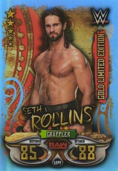 2018 Topps Slam Attax WWE Live - Gold Limited Edition #LEPF Seth Rollins Front