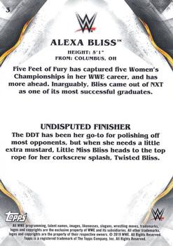 2019 Topps WWE Undisputed #3 Alexa Bliss Back