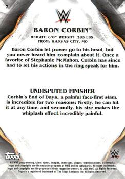 2019 Topps WWE Undisputed #7 Baron Corbin Back