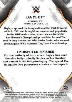 2019 Topps WWE Undisputed #8 Bayley Back