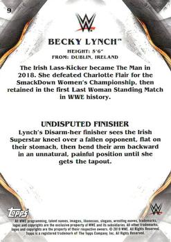 2019 Topps WWE Undisputed #9 Becky Lynch Back