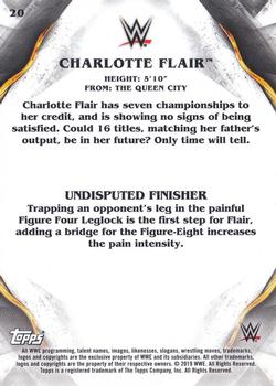 2019 Topps WWE Undisputed #20 Charlotte Flair Back