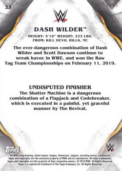 2019 Topps WWE Undisputed #23 Dash Wilder Back