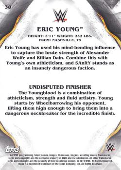 2019 Topps WWE Undisputed #30 Eric Young Back