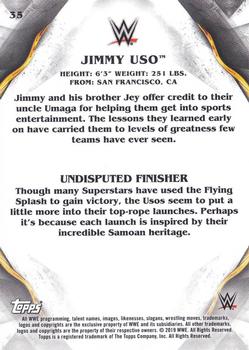 2019 Topps WWE Undisputed #35 Jimmy Uso Back