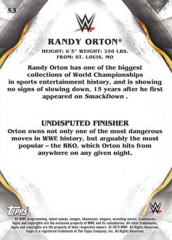 2019 Topps WWE Undisputed #53 Randy Orton Back