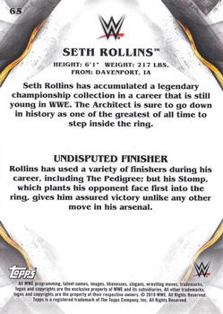 2019 Topps WWE Undisputed #65 Seth Rollins Back