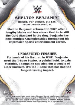 2019 Topps WWE Undisputed #67 Shelton Benjamin Back