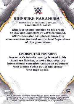 2019 Topps WWE Undisputed #68 Shinsuke Nakamura Back