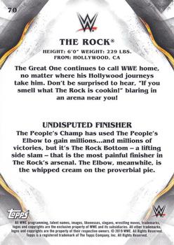 2019 Topps WWE Undisputed #70 The Rock Back