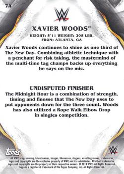 2019 Topps WWE Undisputed #74 Xavier Woods Back