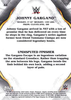 2019 Topps WWE Undisputed #80 Johnny Gargano Back
