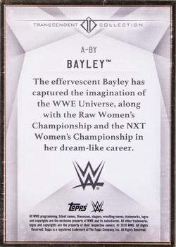 2019 Topps Transcendent Collection WWE - Gold #A-BY Bayley Back