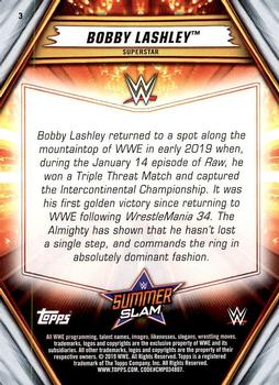 2019 Topps WWE SummerSlam #3 Bobby Lashley Back