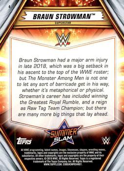 2019 Topps WWE SummerSlam #4 Braun Strowman Back