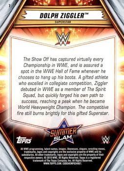 2019 Topps WWE SummerSlam #7 Dolph Ziggler Back