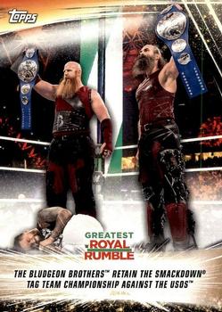 2019 Topps WWE SummerSlam #57 The Bludgeon Brothers Retain the SmackDown Tag Team Championship Against The Usos Front