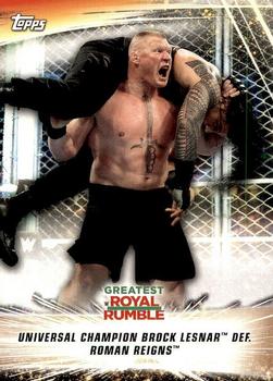 2019 Topps WWE SummerSlam #60 Universal Champion Brock Lesnar def. Roman Reigns Front