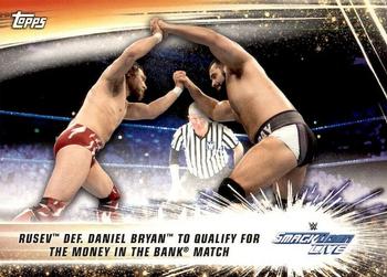 2019 Topps WWE SummerSlam #67 Rusev def. Daniel Bryan to Qualify for the Money in the Bank Match Front