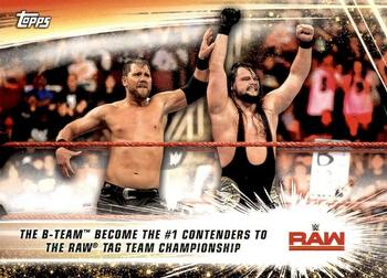 2019 Topps WWE SummerSlam #70 The B-Team Become the #1 Contenders to the Raw Tag Team Championship Front